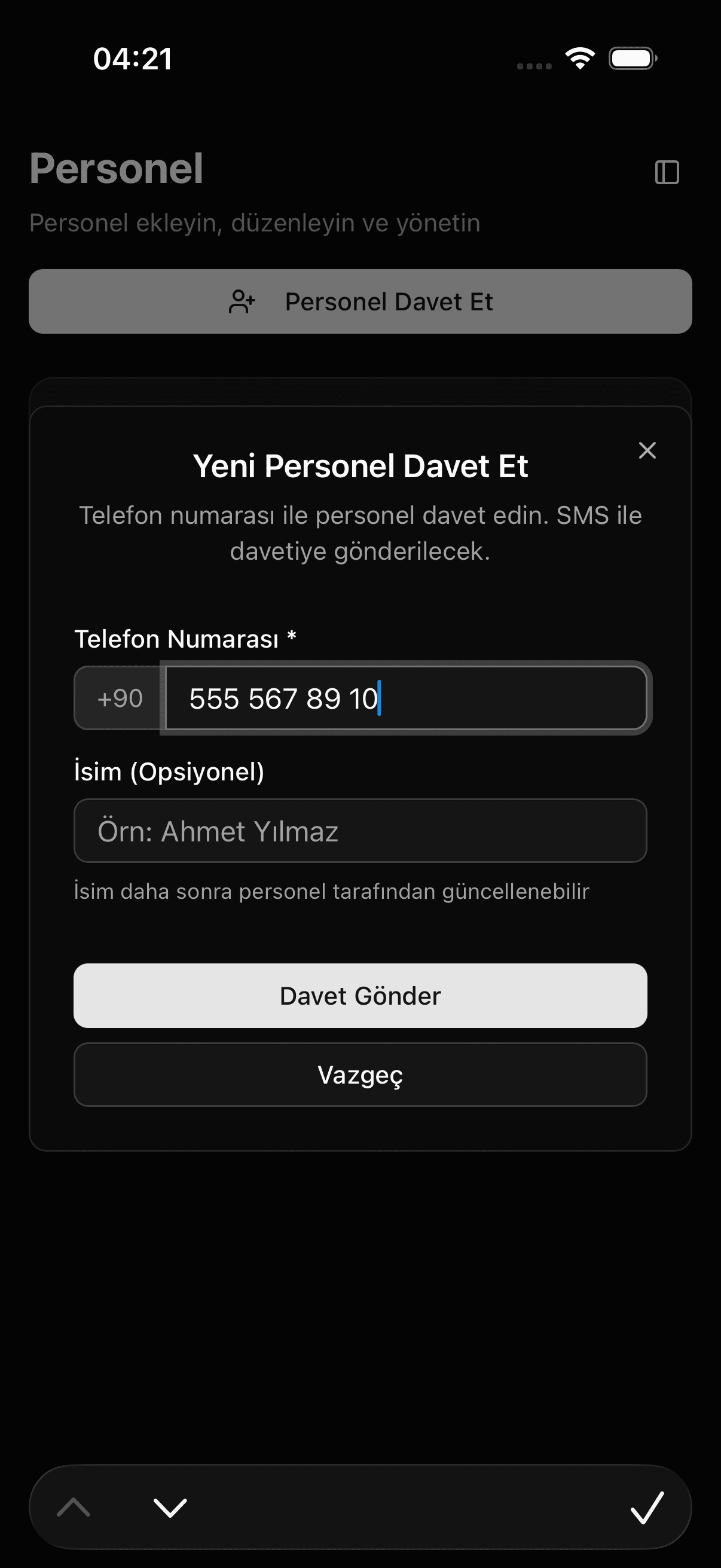 Personelinizi Davet Edin